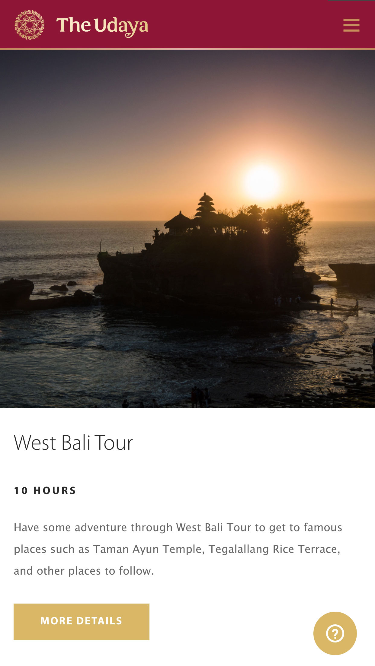 Tour Detail Page Mobile Preview