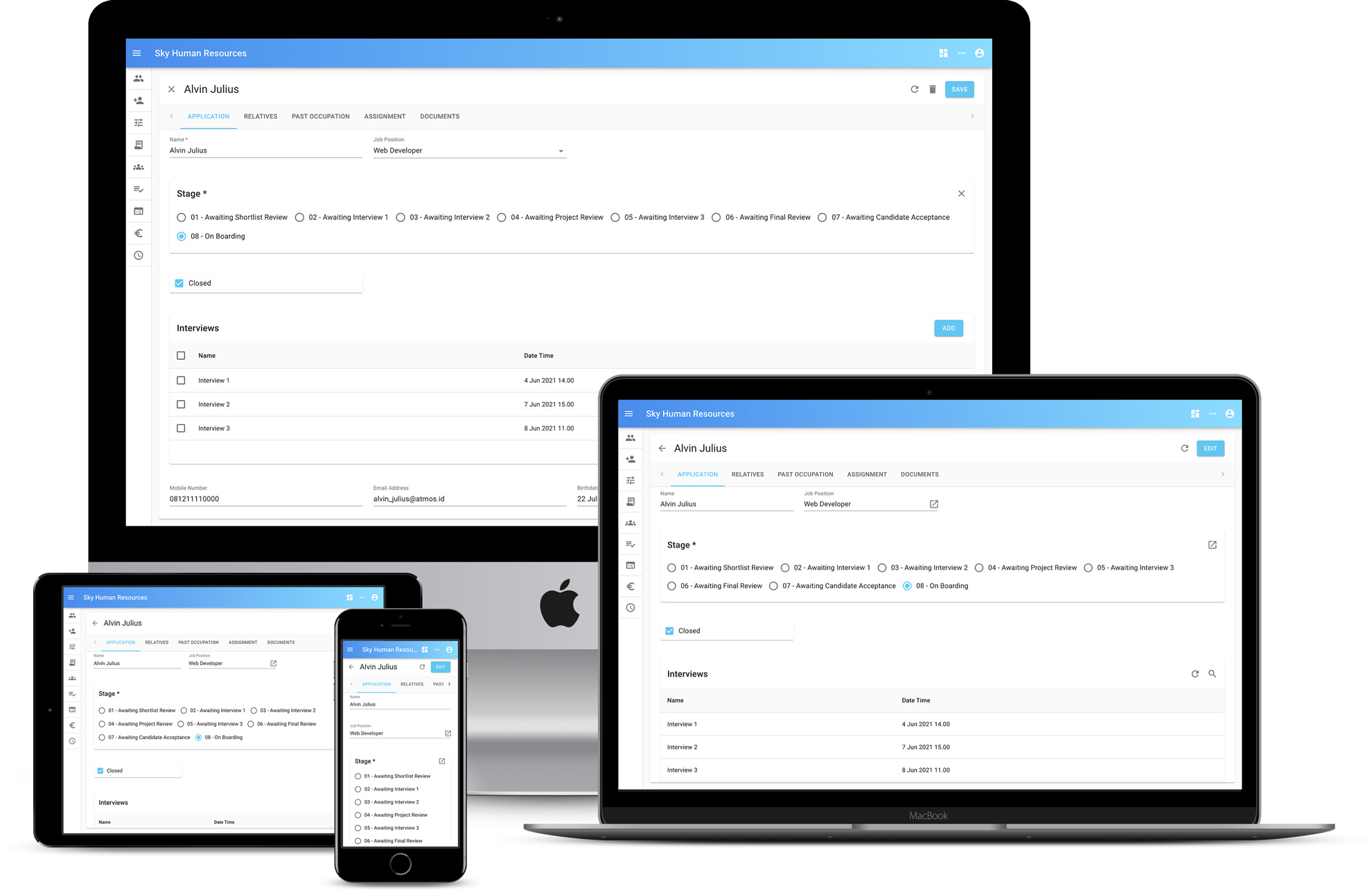 Responsive Display Business System Mockup